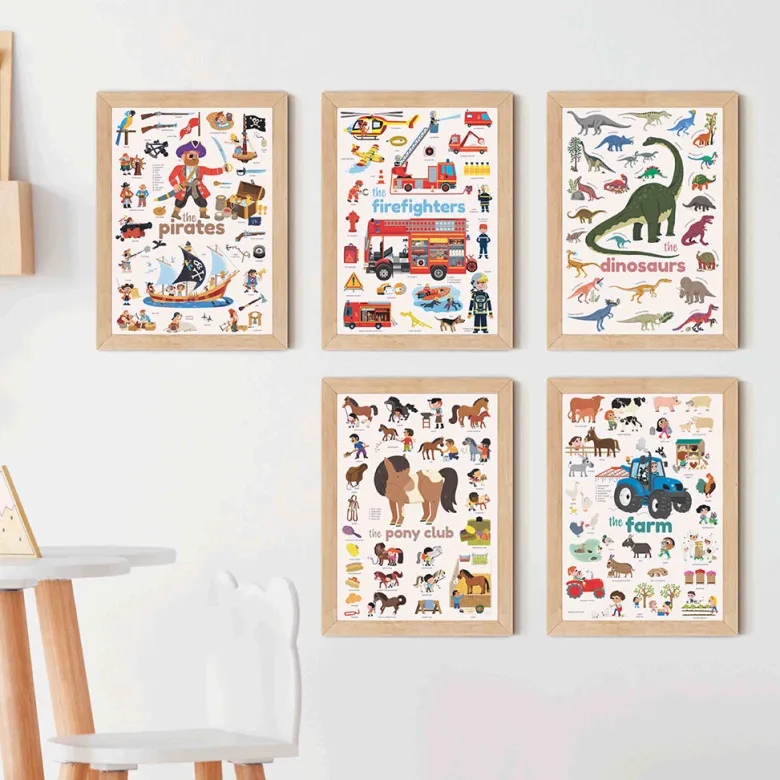 Poppik Sticker Mosaic in Paper, Poster with 27 Stickers - Pony Club