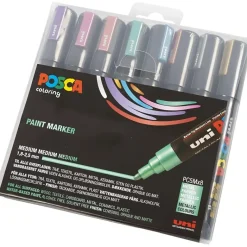 Posca Markers, 2.5 mm Tip - Set of 8 Metallic