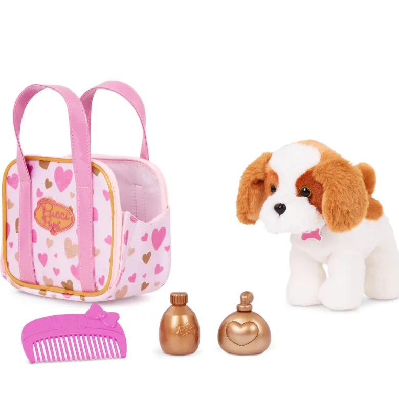Pucci Pups Dog in Heart-Shaped Bag