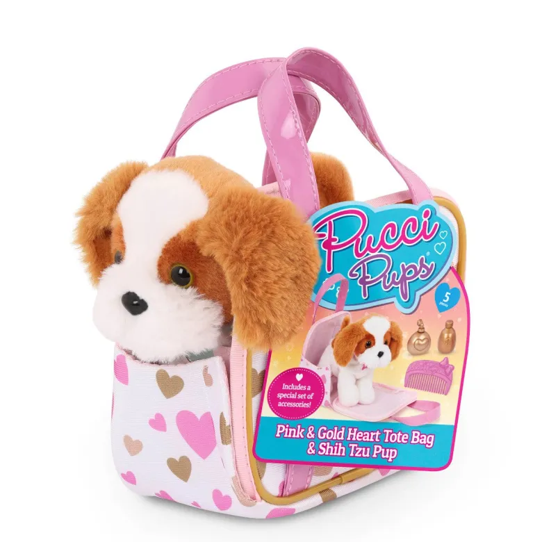 Pucci Pups Dog in Heart-Shaped Bag