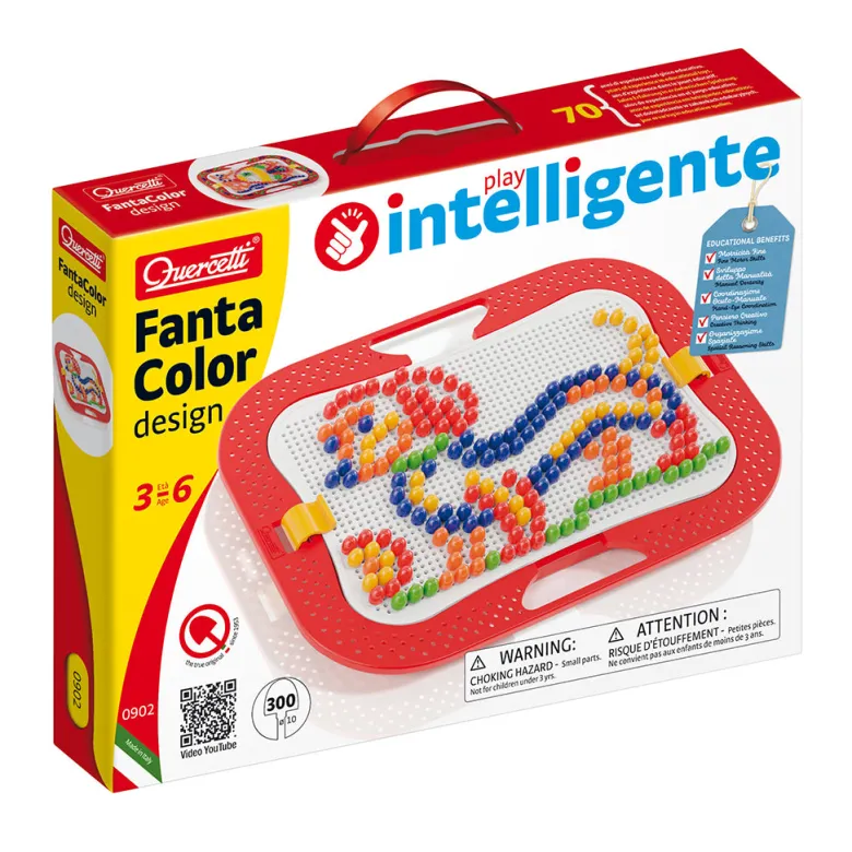 Quercetti Fanta Color Pegboard with 300 Pegs