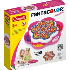 Quercetti FantaColor Mandala Peg Mosaic Daisy – 1200 Pieces