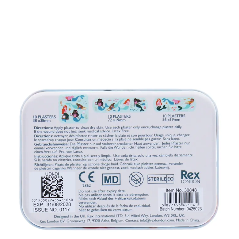 Rex London Bandages, Set of 30 - Mermaid Design