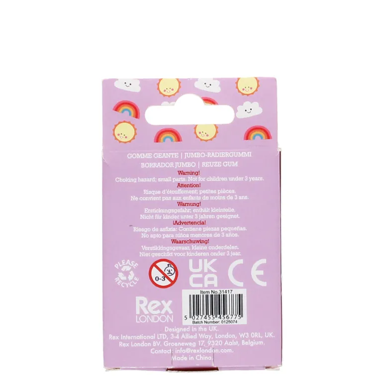 Rex London Eraser, Animal Doughnut - Unicorn