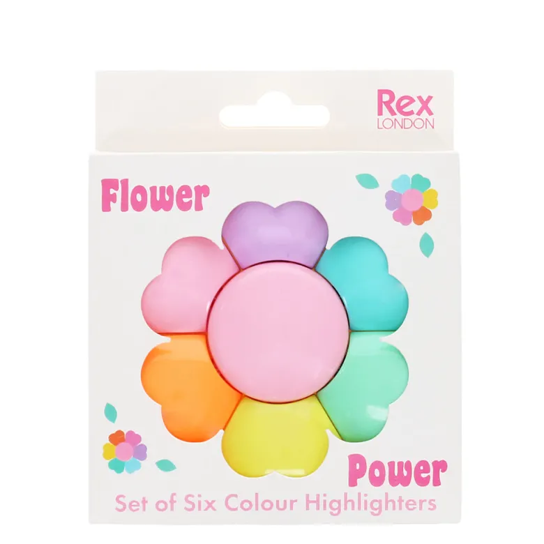 Rex London Flower-Shaped Highlighter Markers