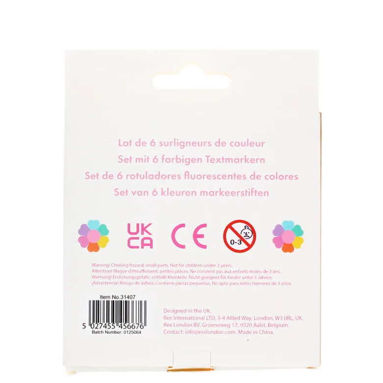 Rex London Flower-Shaped Highlighter Markers