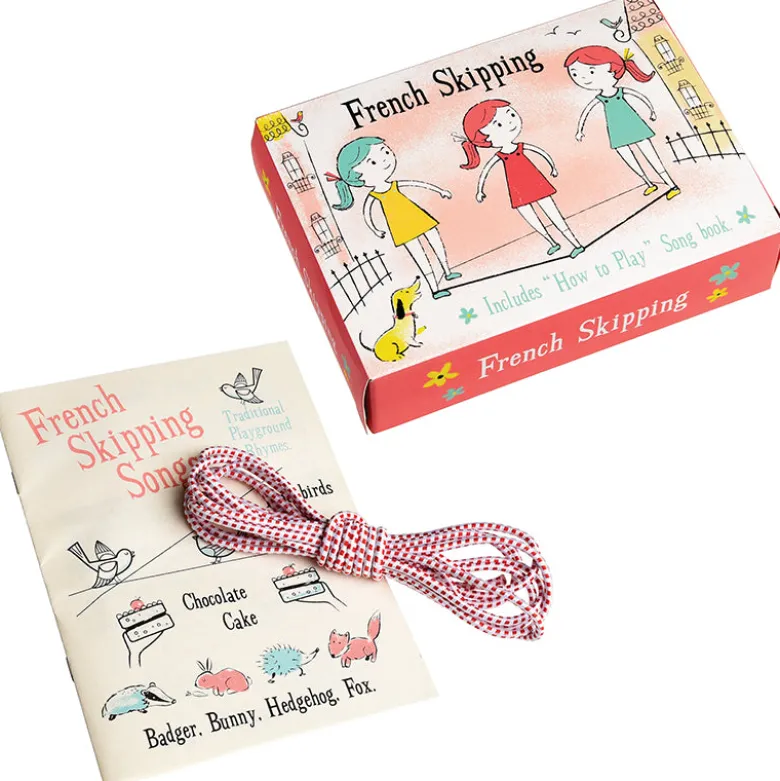 Rex London French Skipping Elastic with Songbook – Perfect for Jumping and Skipping