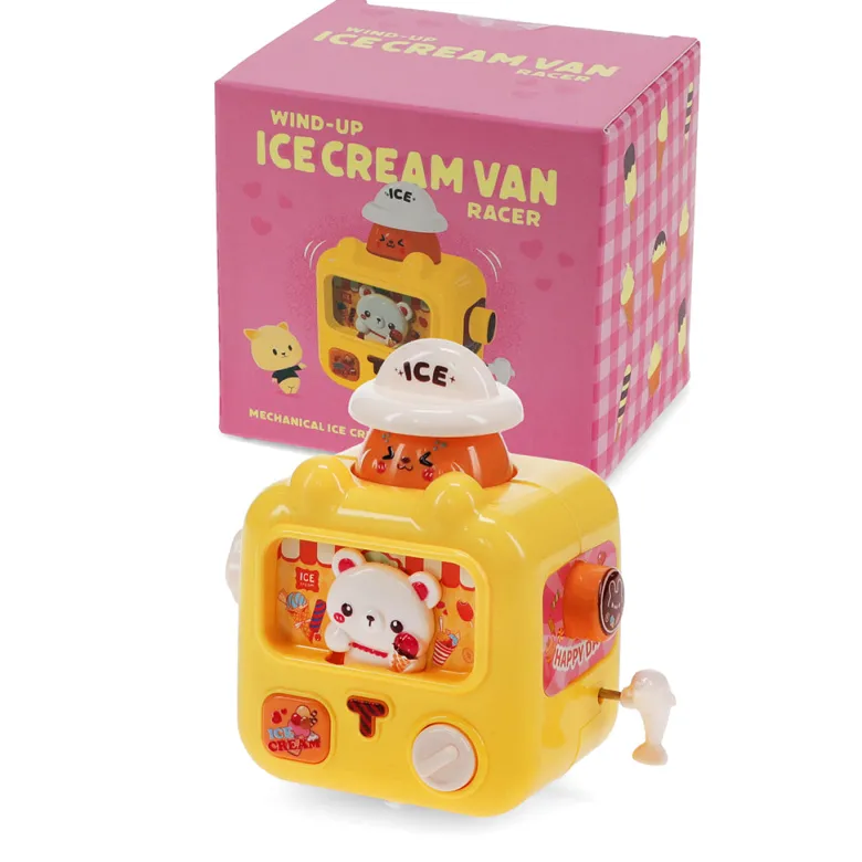 Rex London Wind-Up Ice-Cream Van Racer – Yellow