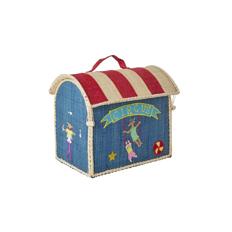 Rice Basket House for Storage, Extra Small, Blue - Circus