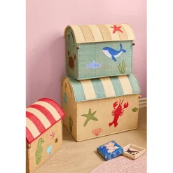 Rice Basket House for Storage, Ocean Theme