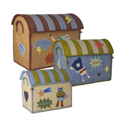 Rice Basket House for Storage, Natural – Hero Theme Blue