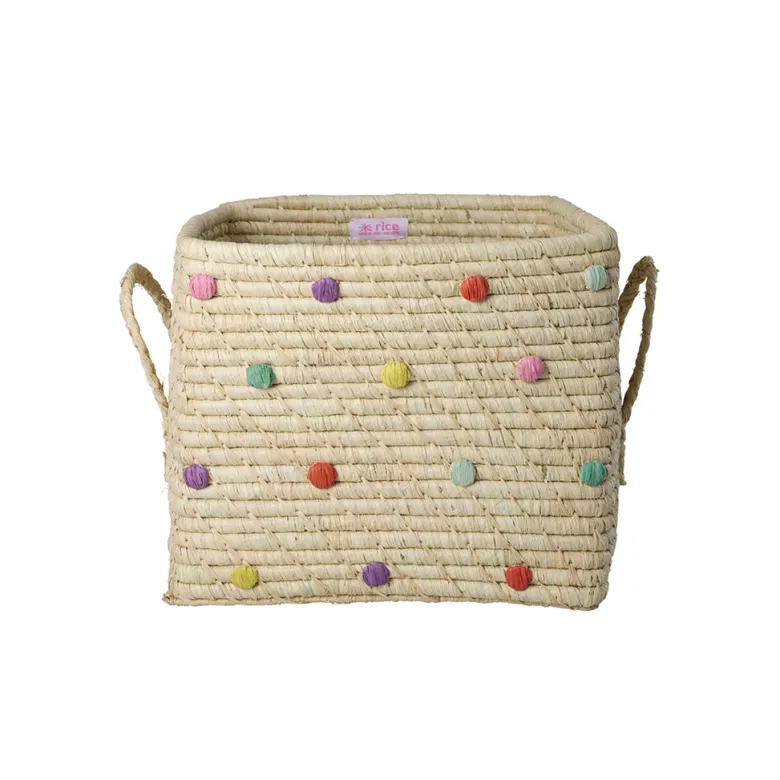 Rice Basket with Polka Dots, Tea