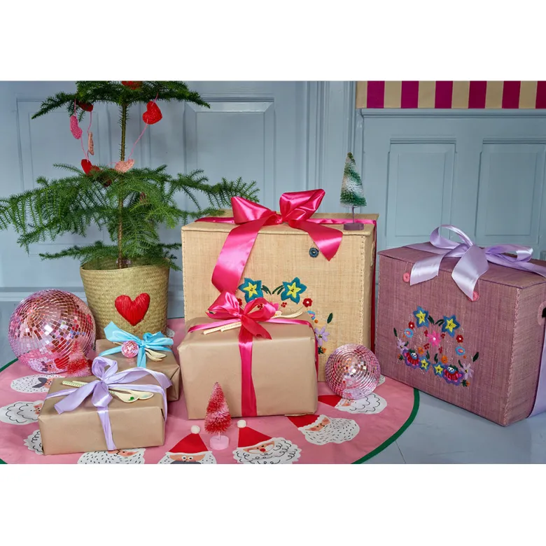 Rice Disco Ball in Soft Pink, 25 cm