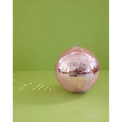 Rice Disco Ball in Soft Pink, 25 cm
