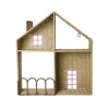 Rice House Shelf, Væghylde inddelt i 4 rum - Pink