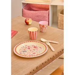 Rice Melamine Children's Cup, Small, Fun Fair Print - Pink