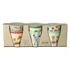 Rice Melamine Cups, Fun Fair Print, 6-Pack, Small - Mint