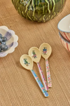 Rice Melamine Spoon, Teaspoon, Multicolored - Price for 1 Spoon - assorted colors