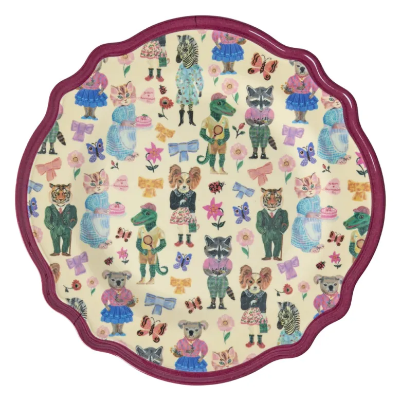 Rice Melamine, Vintage Dinner Plate, Bordeaux - Nathalie Lété Print