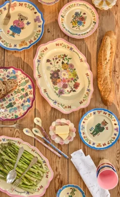 Rice Melamine, Vintage Dinner Plate, Bordeaux - Nathalie Lété Print
