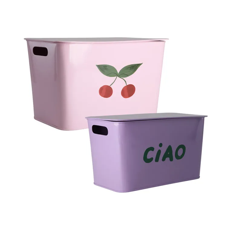 Rice Metal Storage Box Set, 2 pcs – Cherry/Ciao