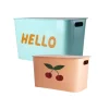 Rice Metal Storage Boxes, Set of 2 - Cherry/Hello