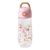 Rice Plastic Drinking Bottle, Fun Fair Pink