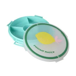 Rice Snack Tray with Lid, 6-Piece - Mint