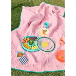 Rice Snack Tray with Lid, 6-Piece - Mint