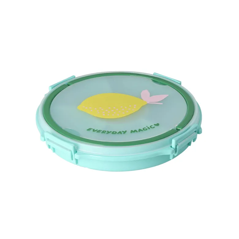 Rice Snack Tray with Lid, 6-Piece - Mint