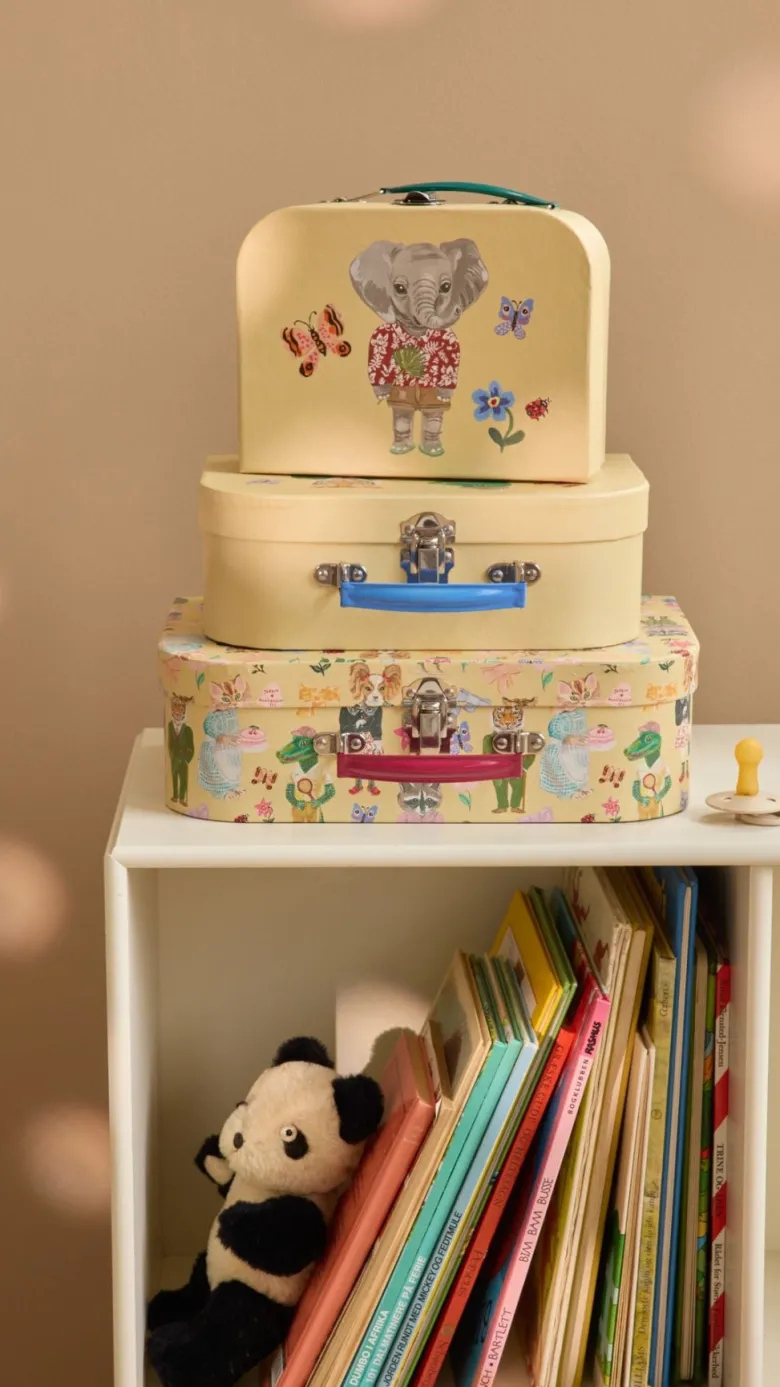 Rice Suitcase Set, 3 pcs. cream - Nathalie Lété Print