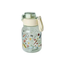 Rice Tritan Water Bottle, 700 ml – Soft Green Sports Print