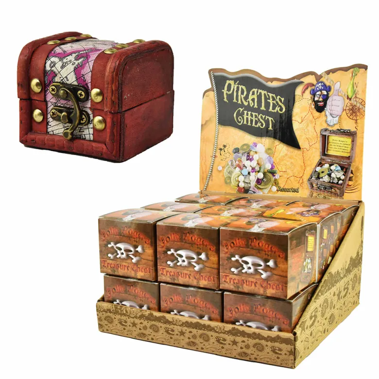 Robetoy Pirate Treasure Chest with Contents, assorted