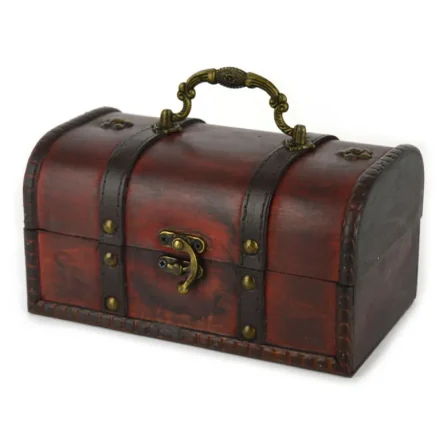 Robetoy Treasure Chest in Wood, 20 cm