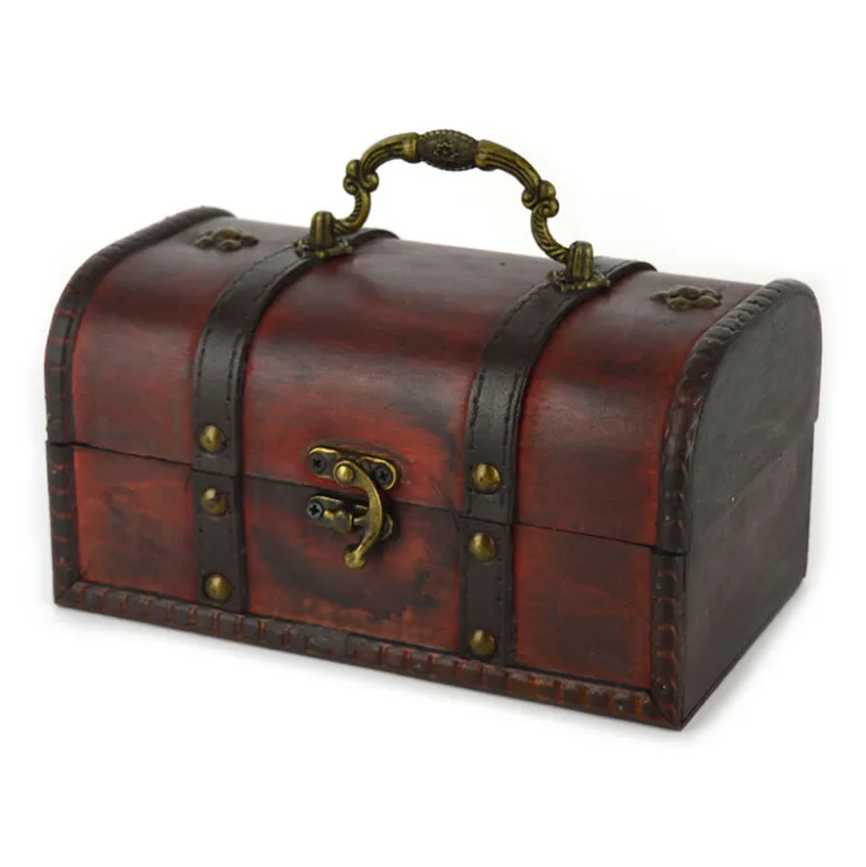 Robetoy Treasure Chest in Wood, 20 cm