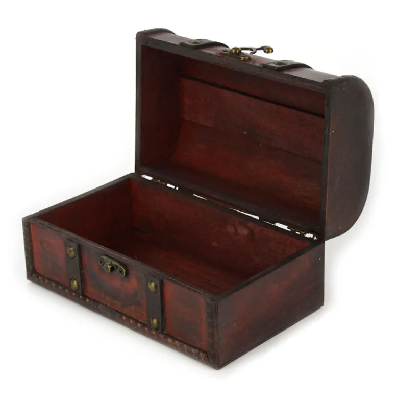 Robetoy Treasure Chest in Wood, 20 cm