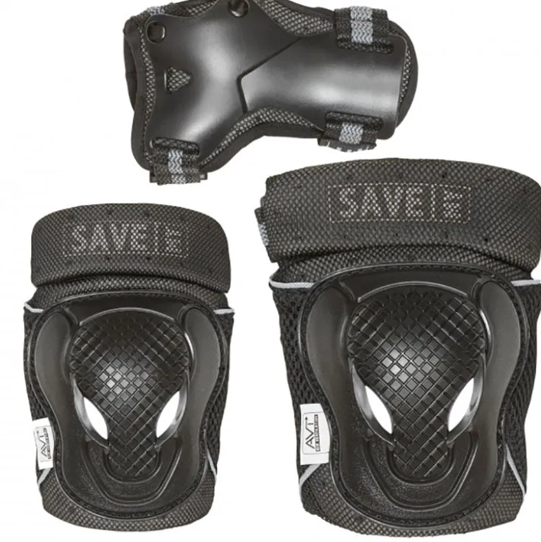 Save My Bones, Protective Gear for Roller Skating, Black - Sizes XS-L