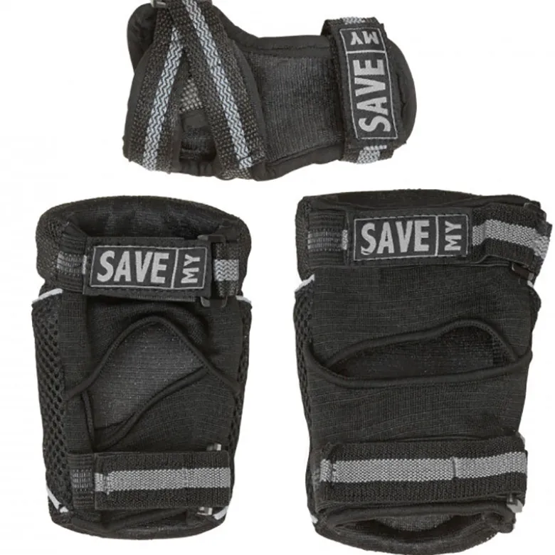 Save My Bones, Protective Gear for Roller Skating, Black - Sizes XS-L