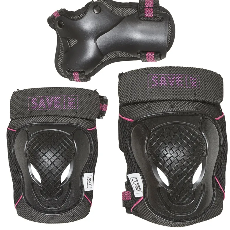 Save My Bones, Protective Gear for Roller Skating, Pink - Size XS-M
