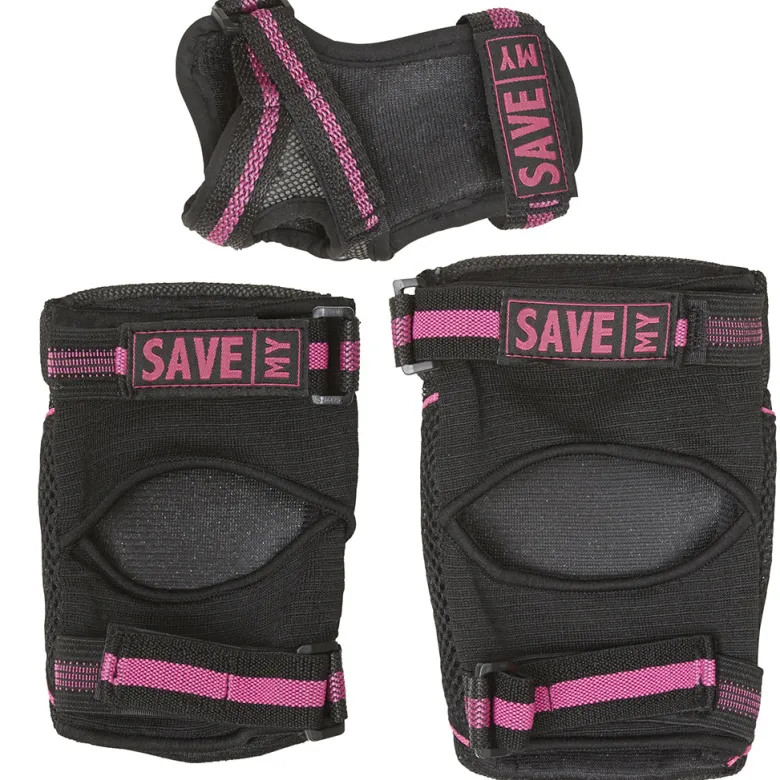 Save My Bones, Protective Gear for Roller Skating, Pink - Size XS-M