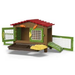 Schleich Rabbit Hutch with 3 Rabbits