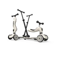 Scoot and Ride, Highway Kick 1, Push & Go Scooter with Push Bar - Ash