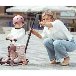 Scoot and Ride, Highway Kick 1, Push & Go Scooter with Push Bar - Ash