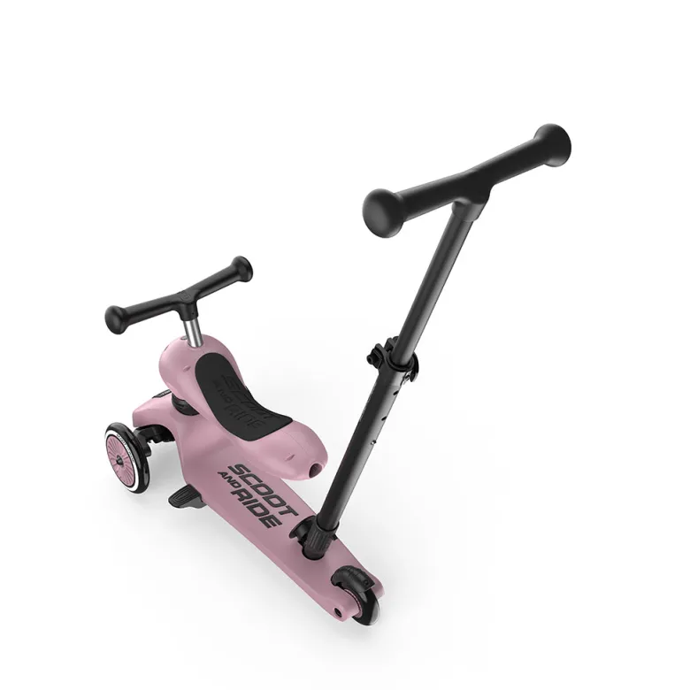 Scoot and Ride, Highway Kick 1, Push & Go Scooter with Push Bar - Wildberry