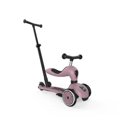 Scoot and Ride, Highway Kick 1, Push & Go Scooter with Push Bar - Wildberry