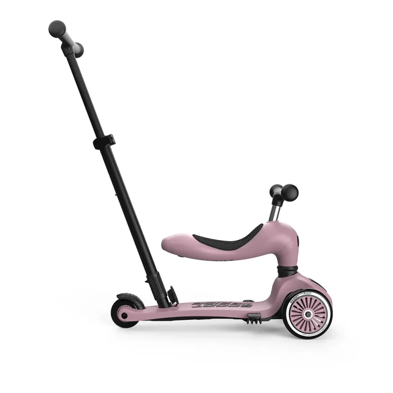 Scoot and Ride, Highway Kick 1, Push & Go Scooter with Push Bar - Wildberry