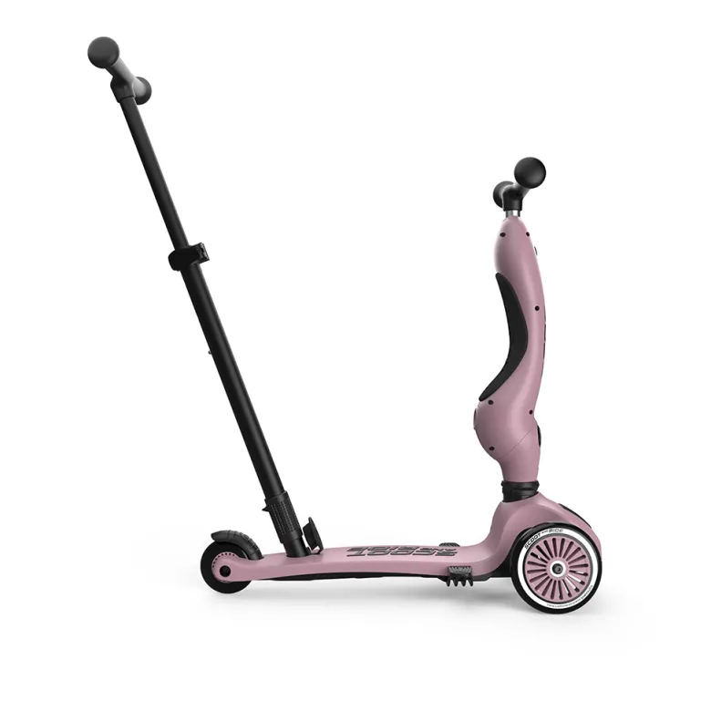 Scoot and Ride, Highway Kick 1, Push & Go Scooter with Push Bar - Wildberry