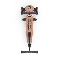 Scoot and Ride, Highway Kick 1, Push & Go Scooter with Push Bar - Mocha
