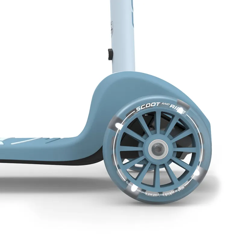 Scoot and Ride Highway Kick 3S Scooter - LED Steel