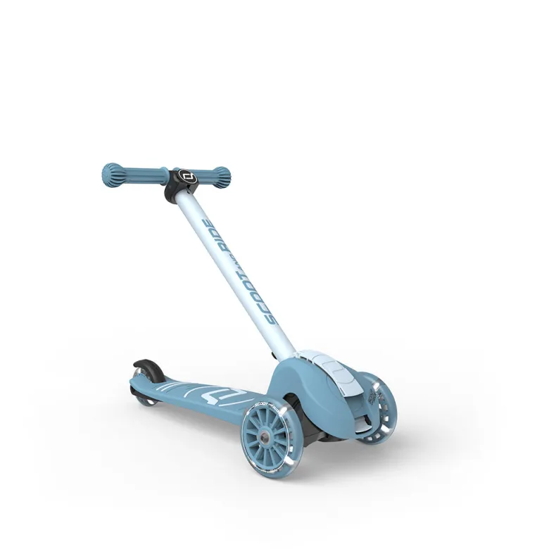 Scoot and Ride Highway Kick 3S Scooter - LED Steel